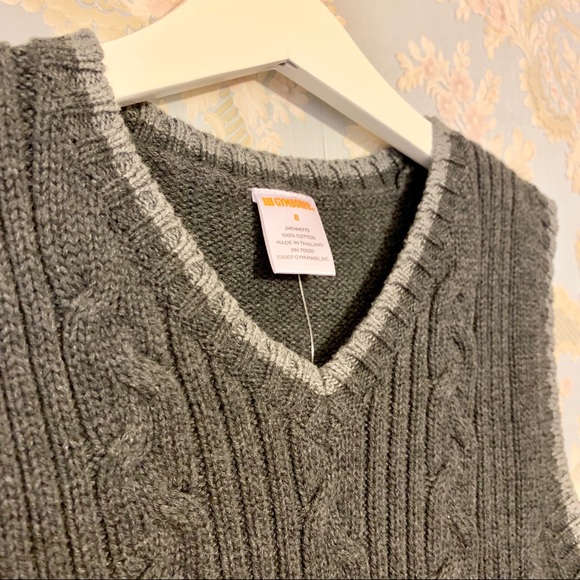 Boys Grey Sweater Vest Gymboree NWT Size 8 - Picture 3 of 8